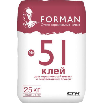 Клей для плитки и блоков Forman 51