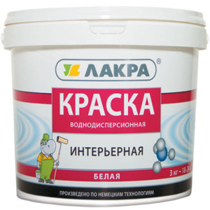 Краска в/д интерьерная Лакра белая