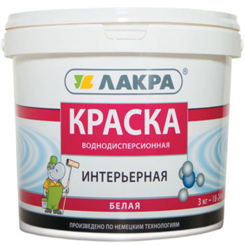 Краска в/д интерьерная Лакра белая