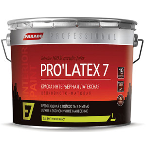 Краска Parade Professional E7 PRO’LATEX7 латексная
