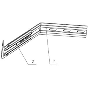 Кронштейн раздвижной угловой 190-250/70/200 L=260