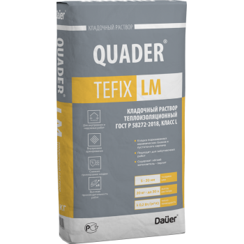 Кладочный раствор Dauer QUADER TEFIX LM теплоизоляционный